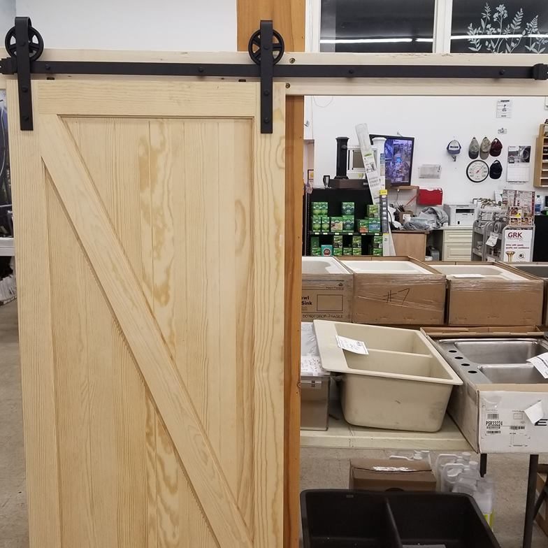 Barn door track. ONLY 119 Door pictured is ONLY 150 Big Jims Home
